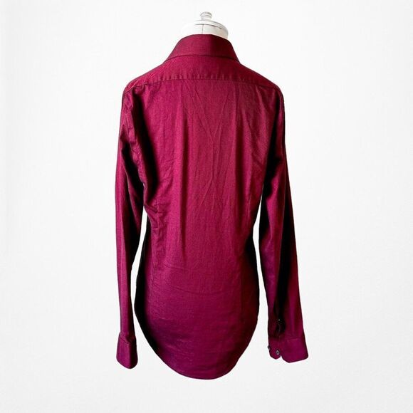 Express Burgundy Red Button Down Shirt Blouse Size S - Picture 5 of 6